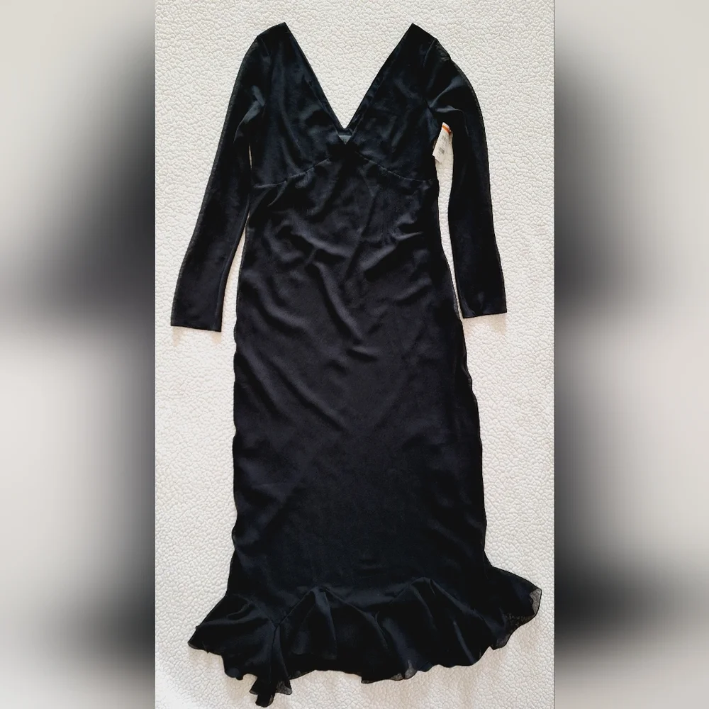 GIVENCHY Off Shoulder Maxi Dress Gown Black Sz 14 Org $5,995 - Picture 6 of 16